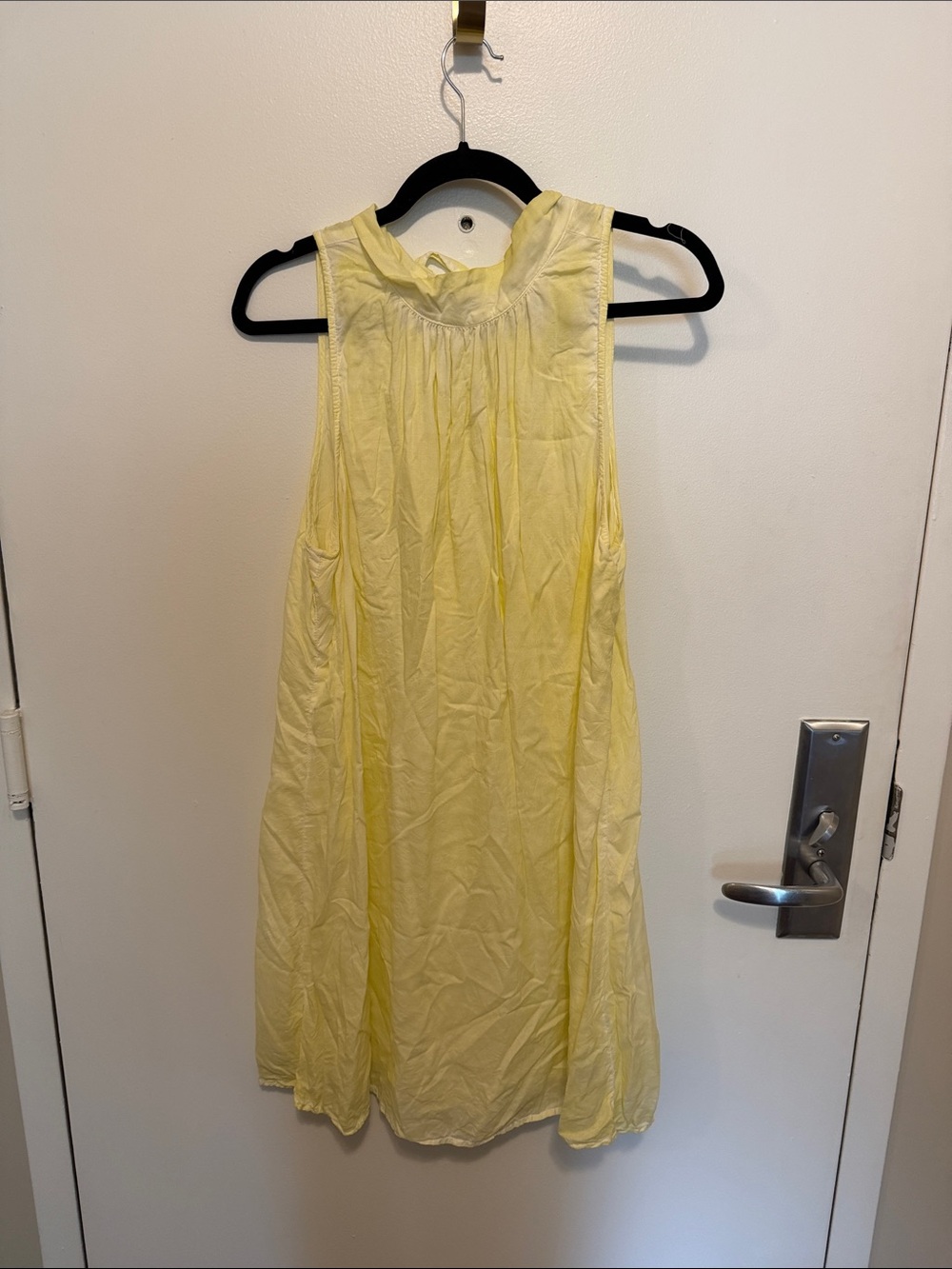Bella Dahl Sleeveless Mini Dress in Pale Yellow